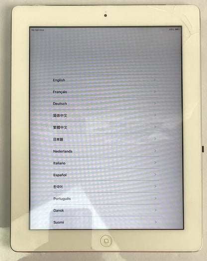 Apple iPad 2 16GB Wi-Fi 9.7in - White Australian Stock Unlocked Cracked Screen