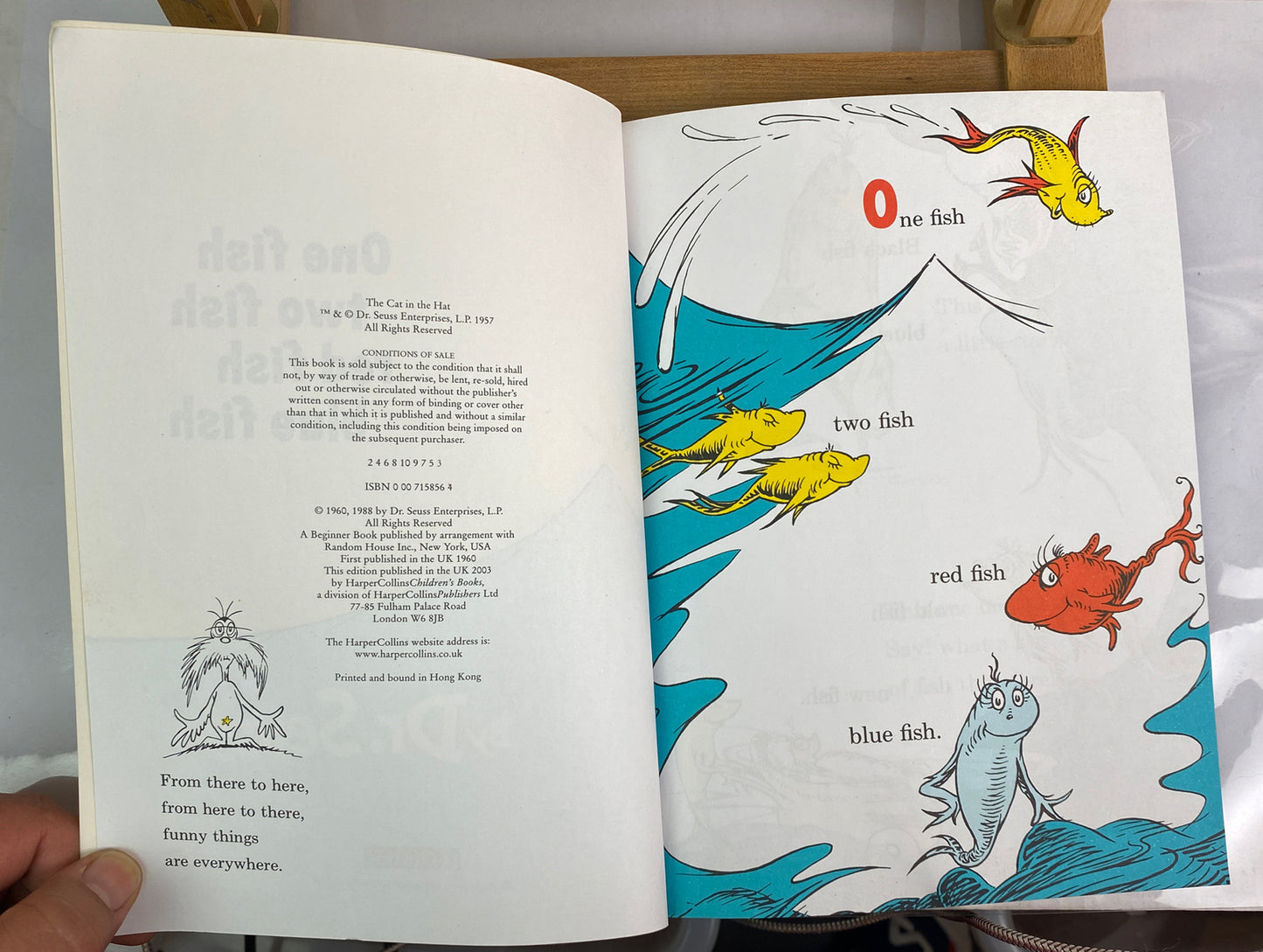 One Fish Two Fish Red Fish Blue Fish Author Dr. Seuss 100th Edition In VGC