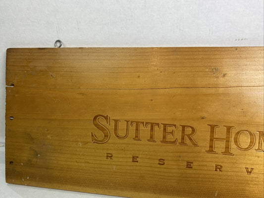 Sutter Home 1991 Reserve Napa Valley Cabernet Sauvignon Timber Sign In VGC 3248