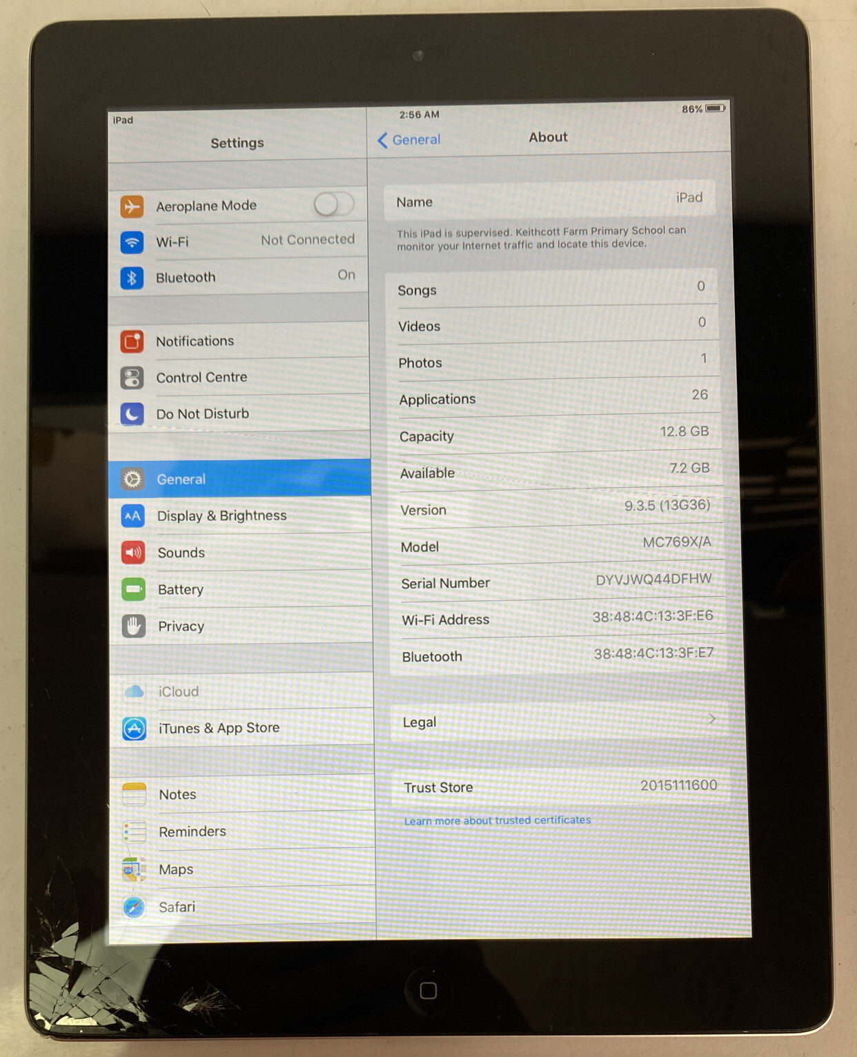 Apple iPad 2 16GB Wi-Fi 9.7in - Black Australian Stock Unlocked 1672