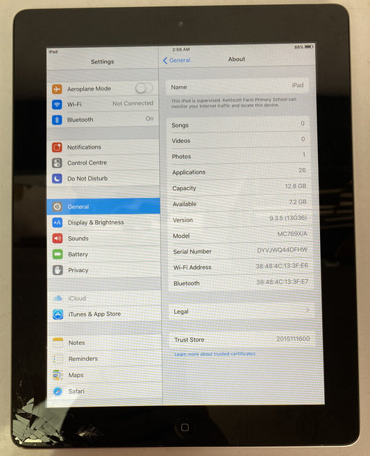 Apple iPad 2 16GB Wi-Fi 9.7in - Black Australian Stock Unlocked 1672