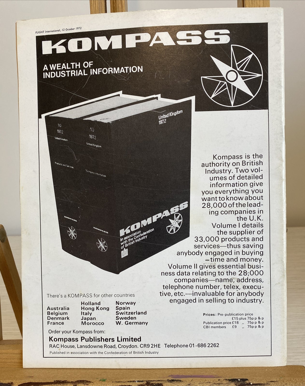 Flight International October 1972 Magazine In Ok Condition