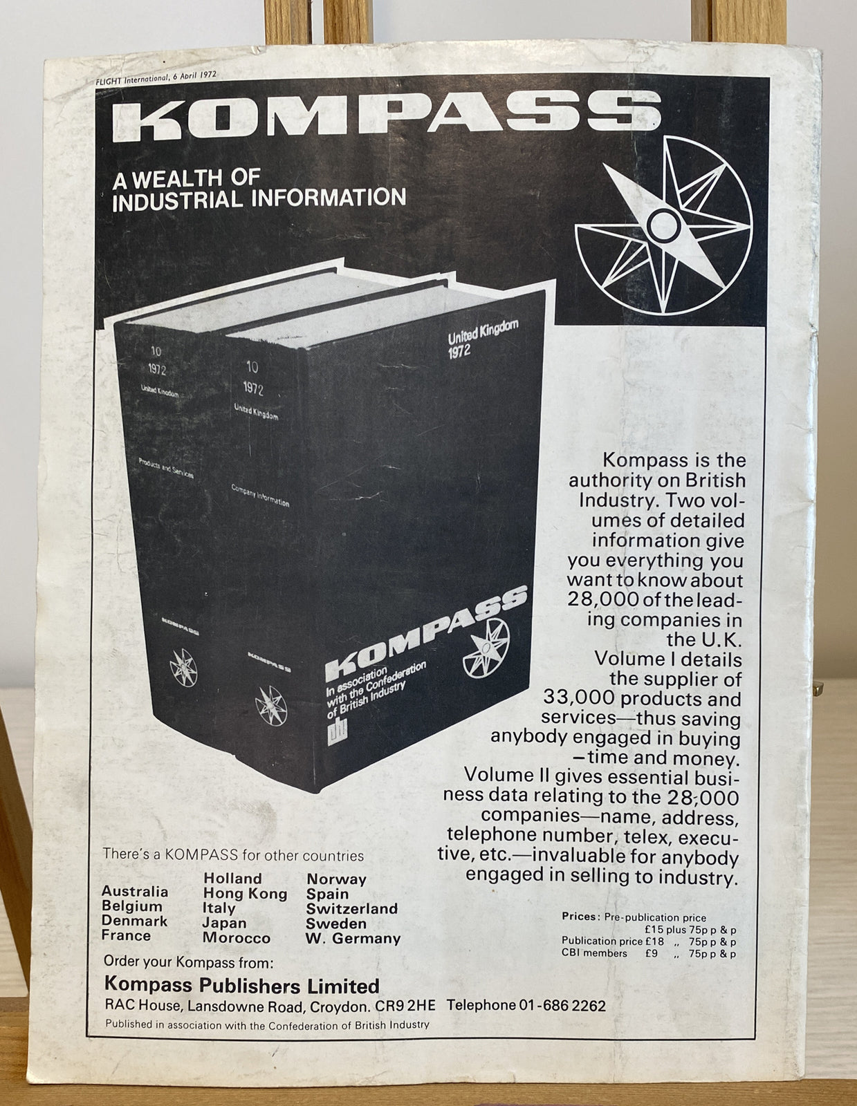 Flight International April 1972 Magazine In Ok Condition