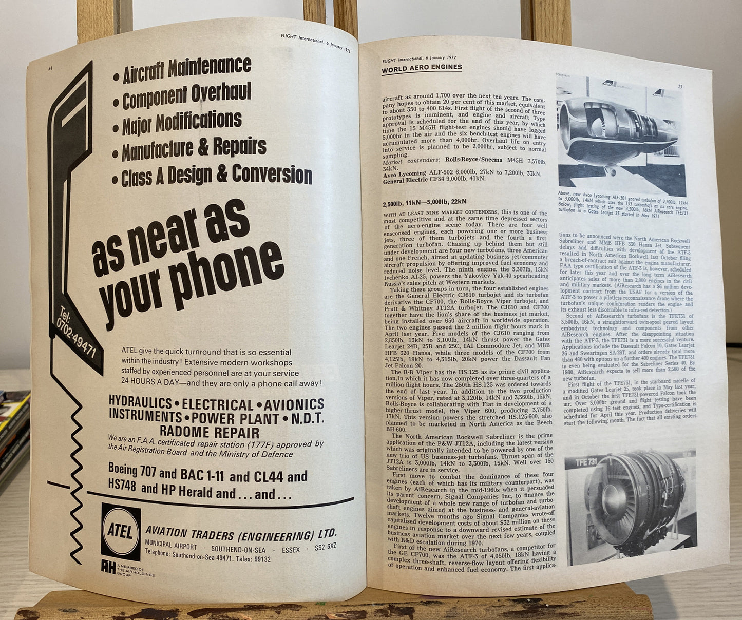 Flight International January 1972 Magazine In Ok Condition