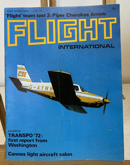Flight International June 1972 Magazine In Ok Condition