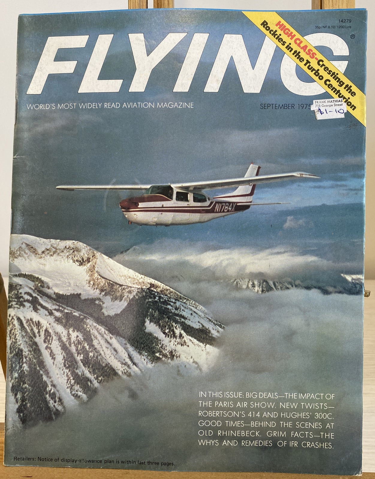 Flying September 1975 Magazine In Good Condition