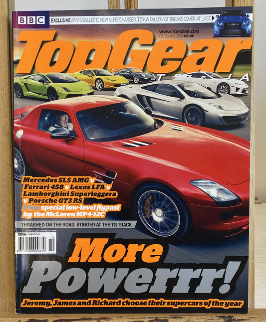 Top Gear Australia October 2010 Magazine In Good Condition