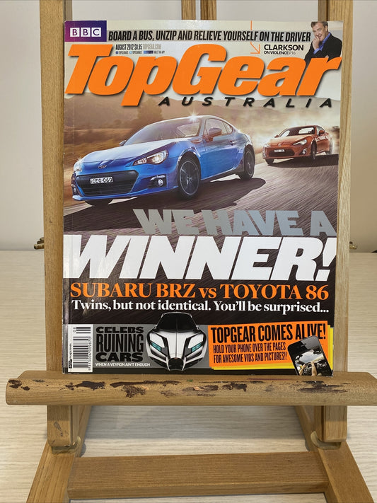 Top Gear Australia August 2012 Magazine In Good Condition