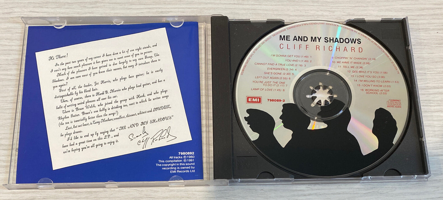 Me And My Shadows Cliff Richard Music CD In Good Condition 4139
