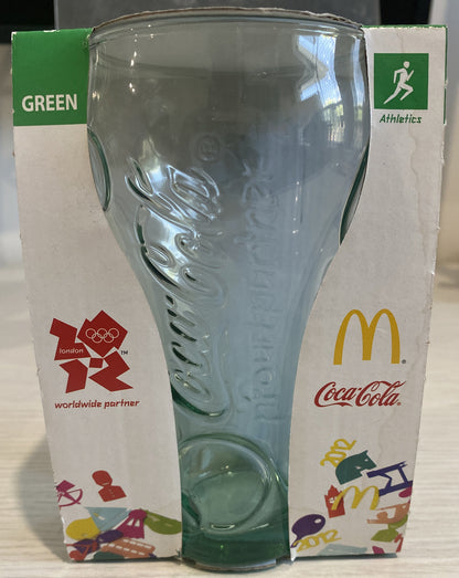 Mcdonald's Coca Cola London Olympics 2012 Glass Cup Green Colour Brand New