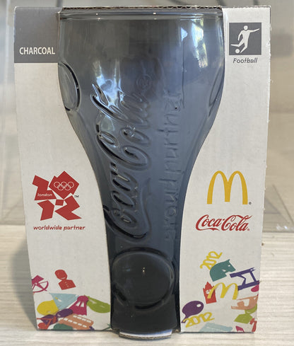 Mcdonald's Coca Cola London Olympics 2012 Glass Cup Charcoal Colour Brand New