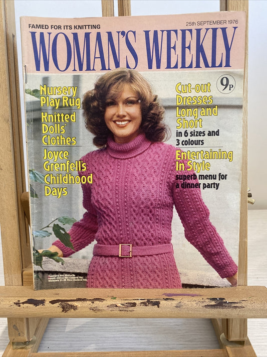 Women's Weekly 25th September 1976 In Good Condition Magazine