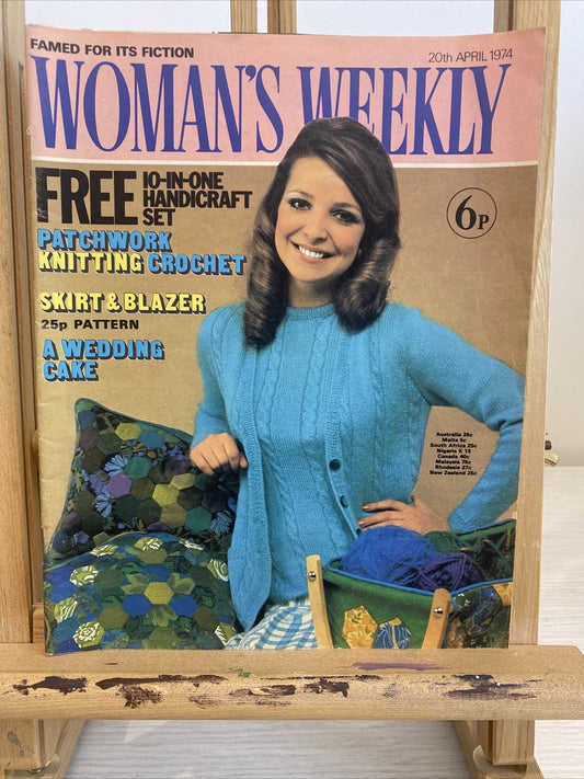 Women's Weekly 20th April 1974 In Good Condition Magazine