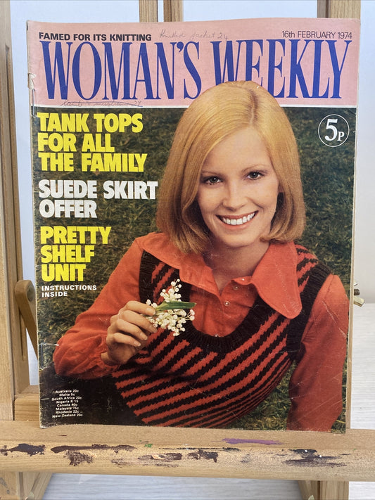 Women's Weekly 16th February 1974 In Ok Condition Magazine
