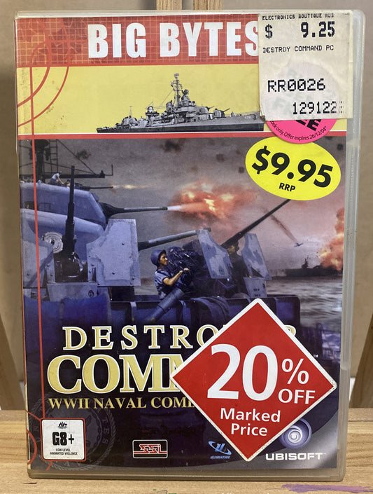4233 Destroyer Command WWII Naval Combat Simulator PC Game In Good Condition