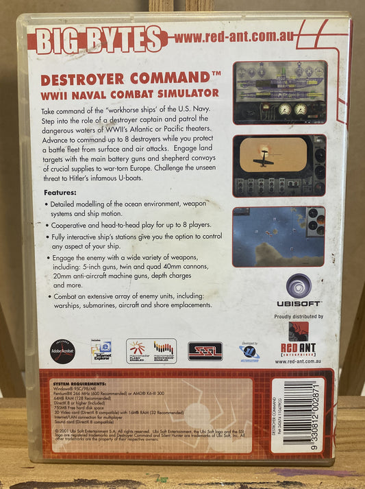 4233 Destroyer Command WWII Naval Combat Simulator PC Game In Good Condition