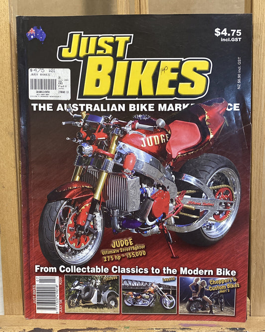 Just Bikes July 2008 #229 Magazine In OK Condition