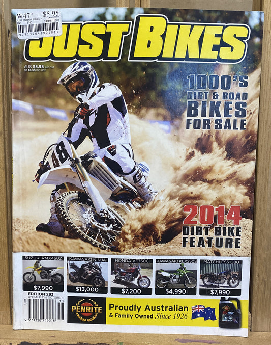 Just Bikes October 2010 #293 Magazine In Good Condition