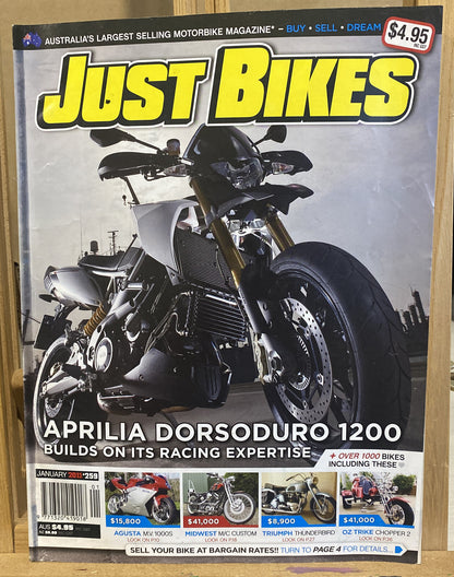 Just Bikes January 2011 #259 Magazine In Good Condition