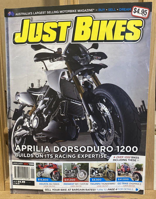 Just Bikes January 2011 #259 Magazine In Good Condition
