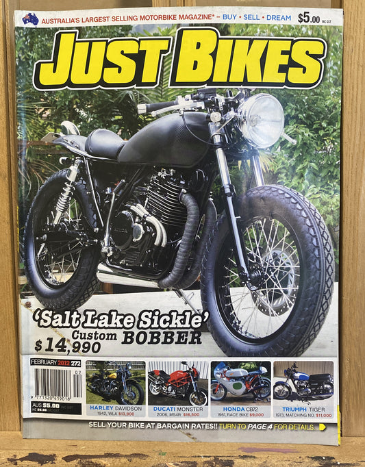 Just Bikes February 2012 #272 Magazine In Good Condition