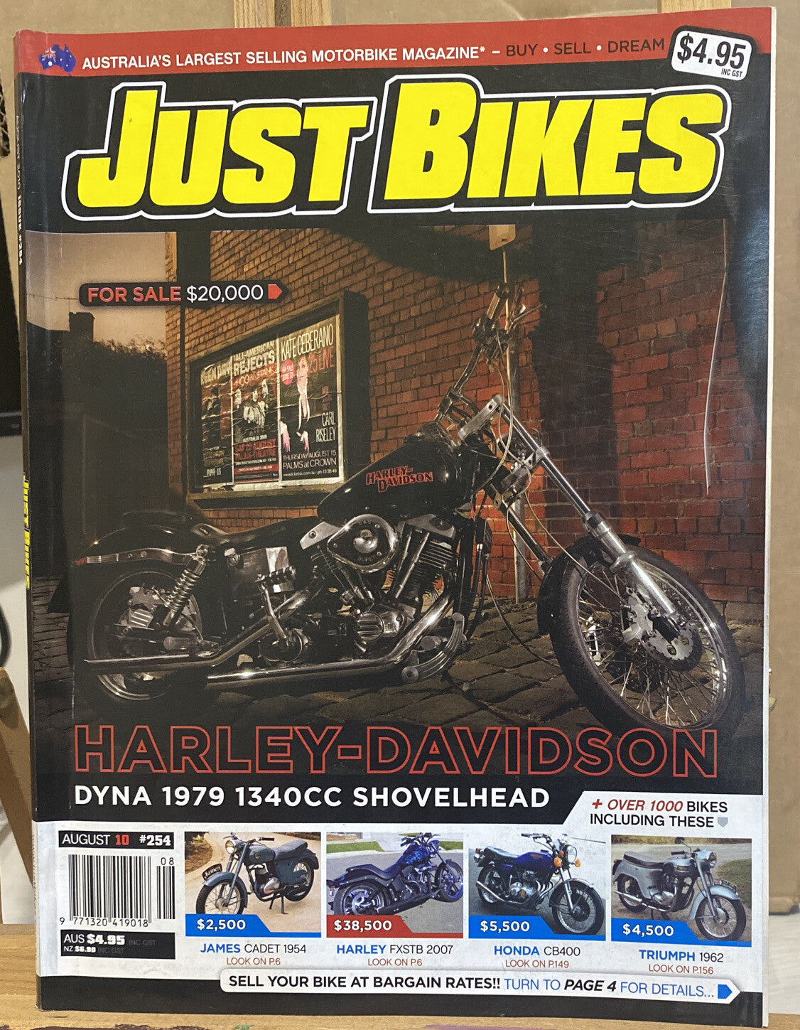 Just Bikes August 2010 #254 Magazine In Good Condition
