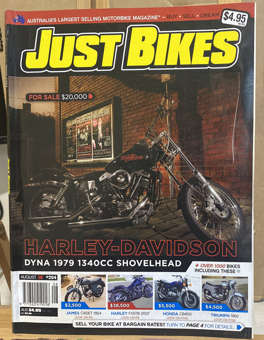 Just Bikes August 2010 #254 Magazine In Good Condition
