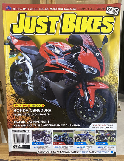 Just Bikes September 2010 #255 Magazine In Good Condition