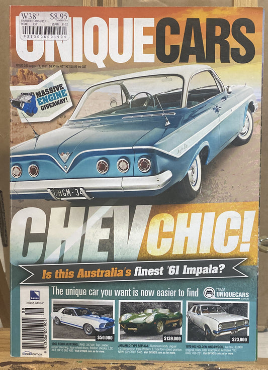 Unique Cars August 2013 No 353 Magazine In Good Condition