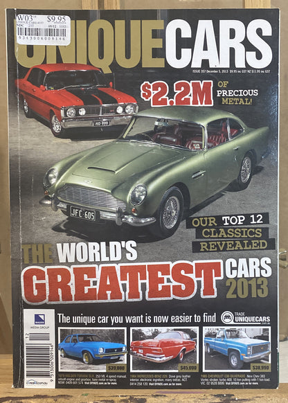 Unique Cars December 2013 No 357 Magazine In Good Condition