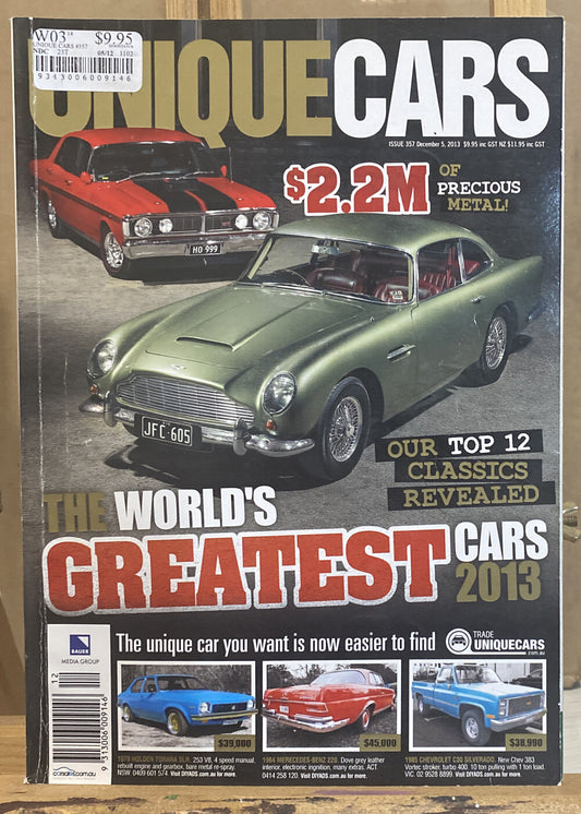 Unique Cars December 2013 No 357 Magazine In Good Condition