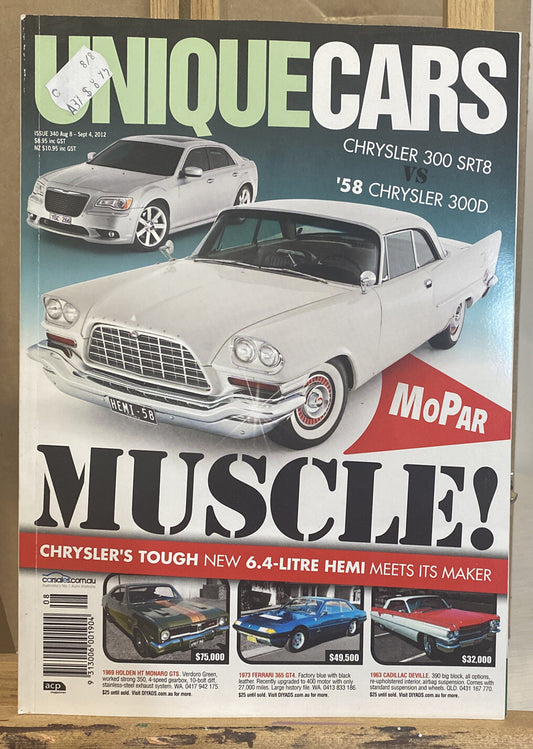 Unique Cars August / September 2012 No 340 Magazine In Good Condition