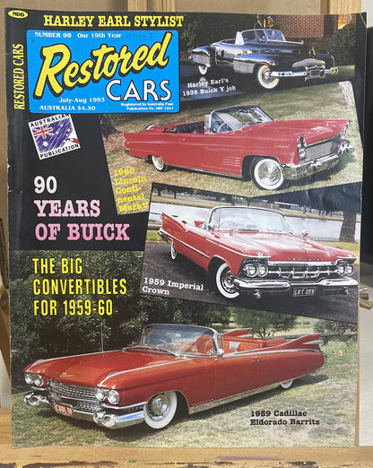 Restored Cars No 99 July / August 1993 Magazine In Good Condition