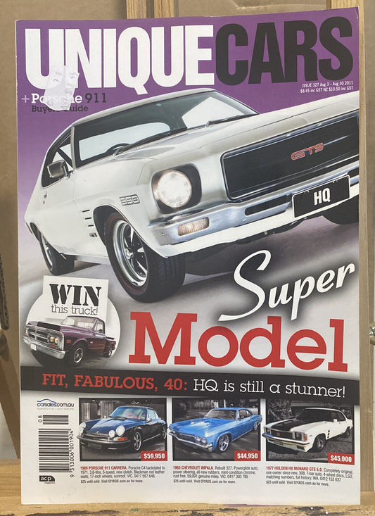 Unique Cars August 2011 No 327 Magazine In Good Condition