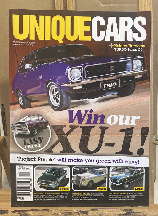 Unique Cars December / January 2012 No 332 Magazine In Good Condition