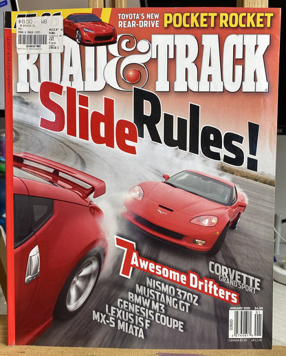 Road And Track January 2010 Magazine In Good Condition