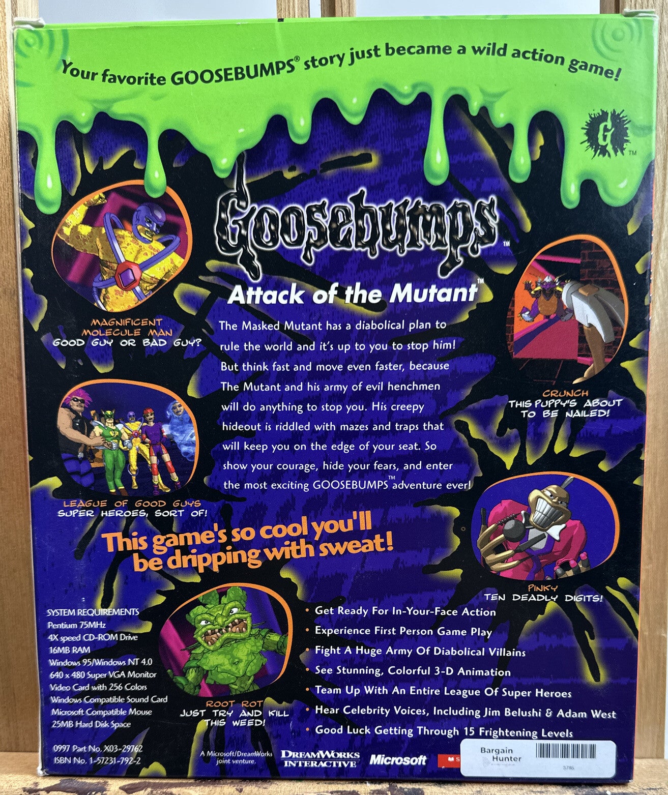 Goosebumps - Attack of the Mutant Dreamworks R.L. Stine Big Box PC CD-ROM - rare