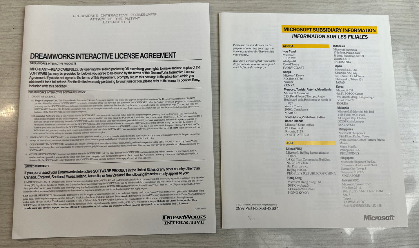 Goosebumps - Attack of the Mutant Dreamworks R.L. Stine Big Box PC CD-ROM - rare