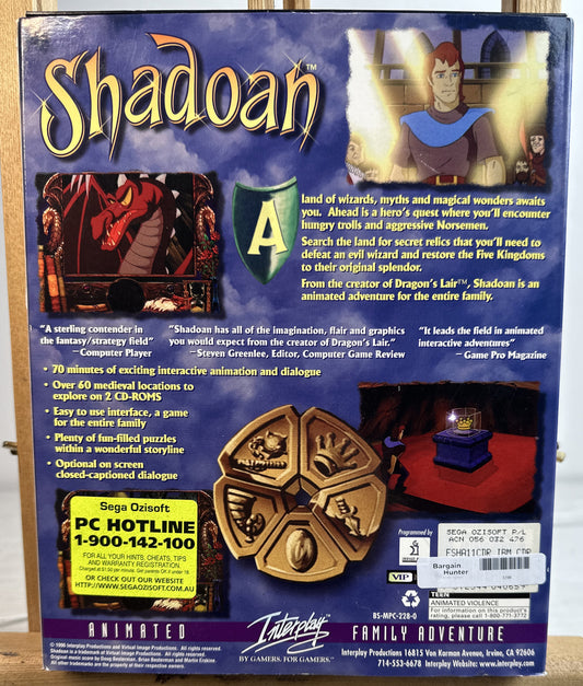 Kingdom II Shadoan Interplay 1996 PC DOS Win 95 Big Box PC Game Complete In VGC