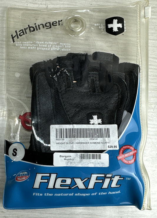 Gym Harbinger - Training Flexfit Glove Pair- Black Size - Small New Old Stock