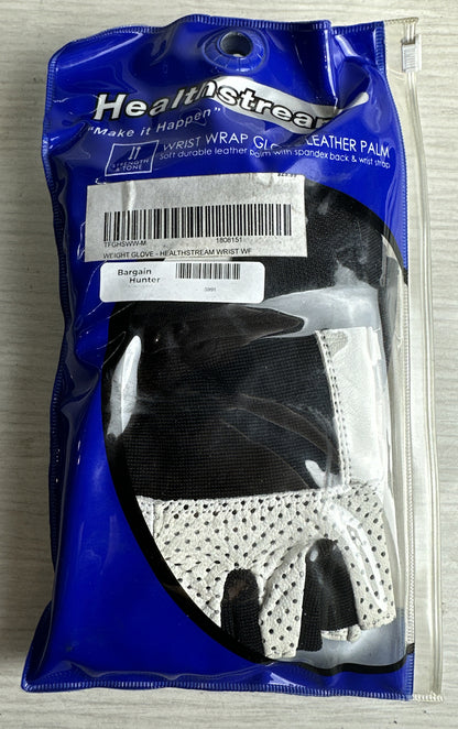 Gym Healthstream Glove Pair- Black/White Size - M New Old Stock
