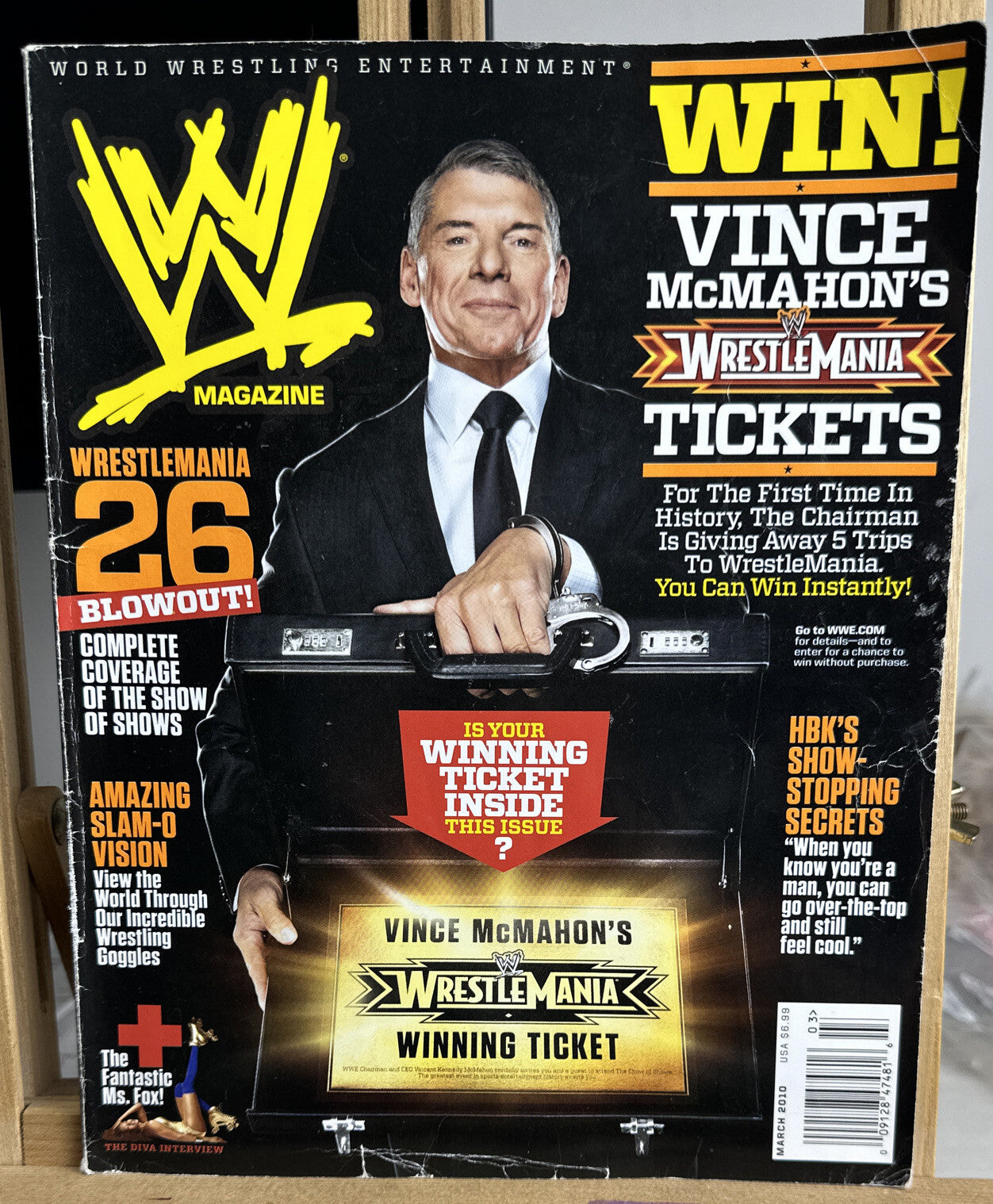 WWE March 2010 Magazine August In Good Condition