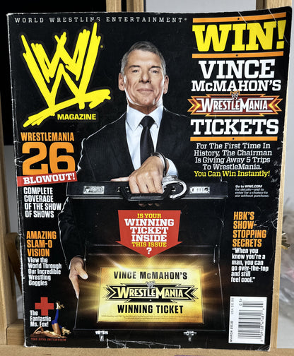 WWE March 2010 Magazine August In Good Condition