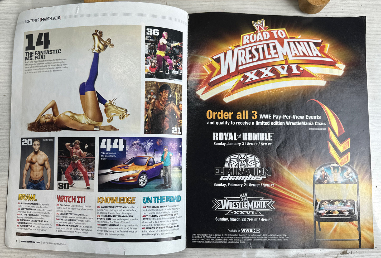 WWE March 2010 Magazine August In Good Condition