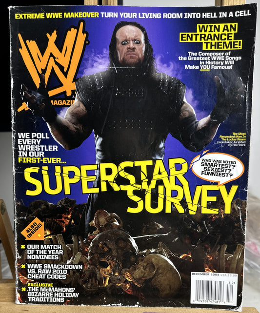 WWE December 2009 Magazine August In Good Condition