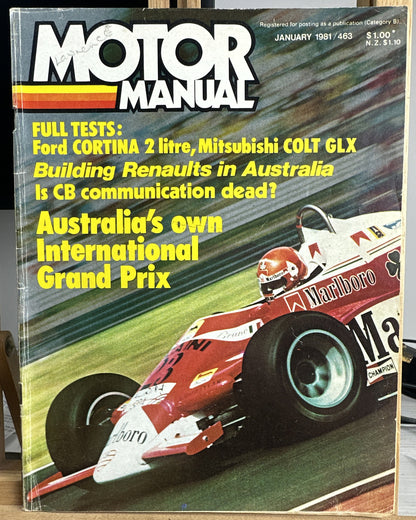 Motor Manual January 1981 Magazine In Good Condition