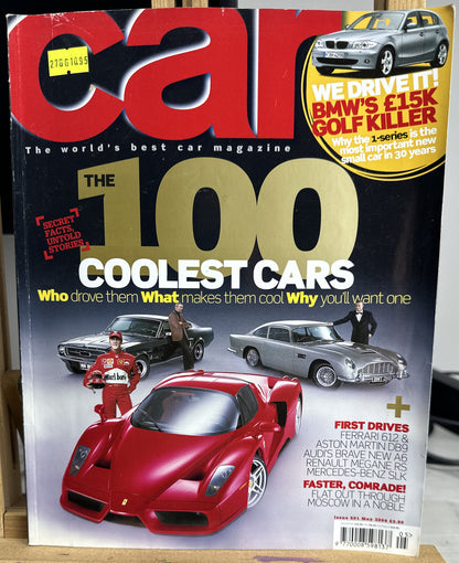Car the 100 Coolest Cars Issue 501 May 2004 Magazine In Good Condition