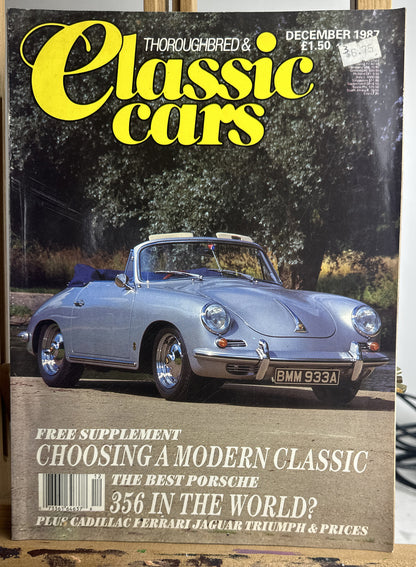 Thoroughbred and Classic Cars Magazine December 1987 In Ok Condition