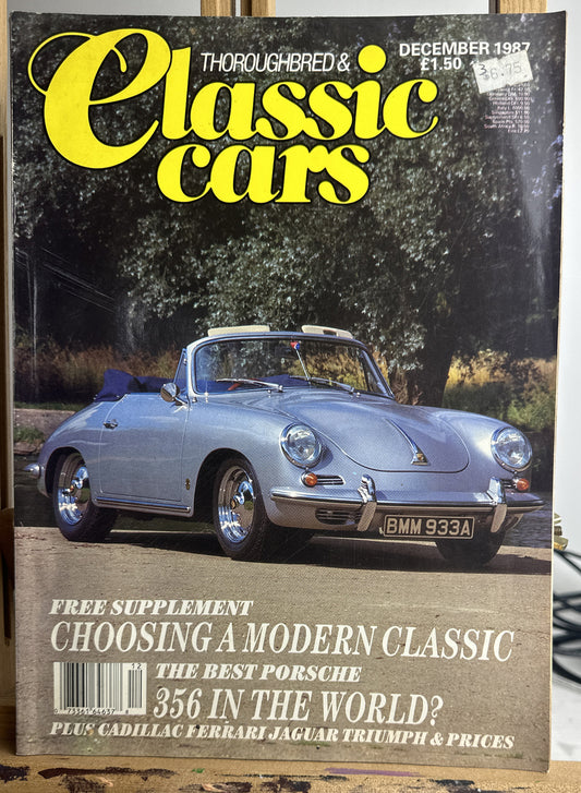 Thoroughbred and Classic Cars Magazine December 1987 In Ok Condition
