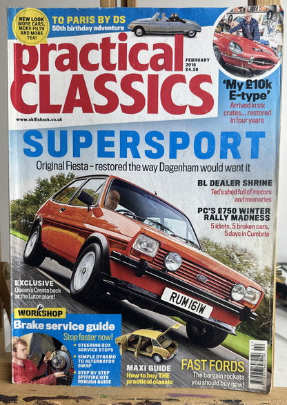 Practical Classics Magazine February 2016 In Ok Condition